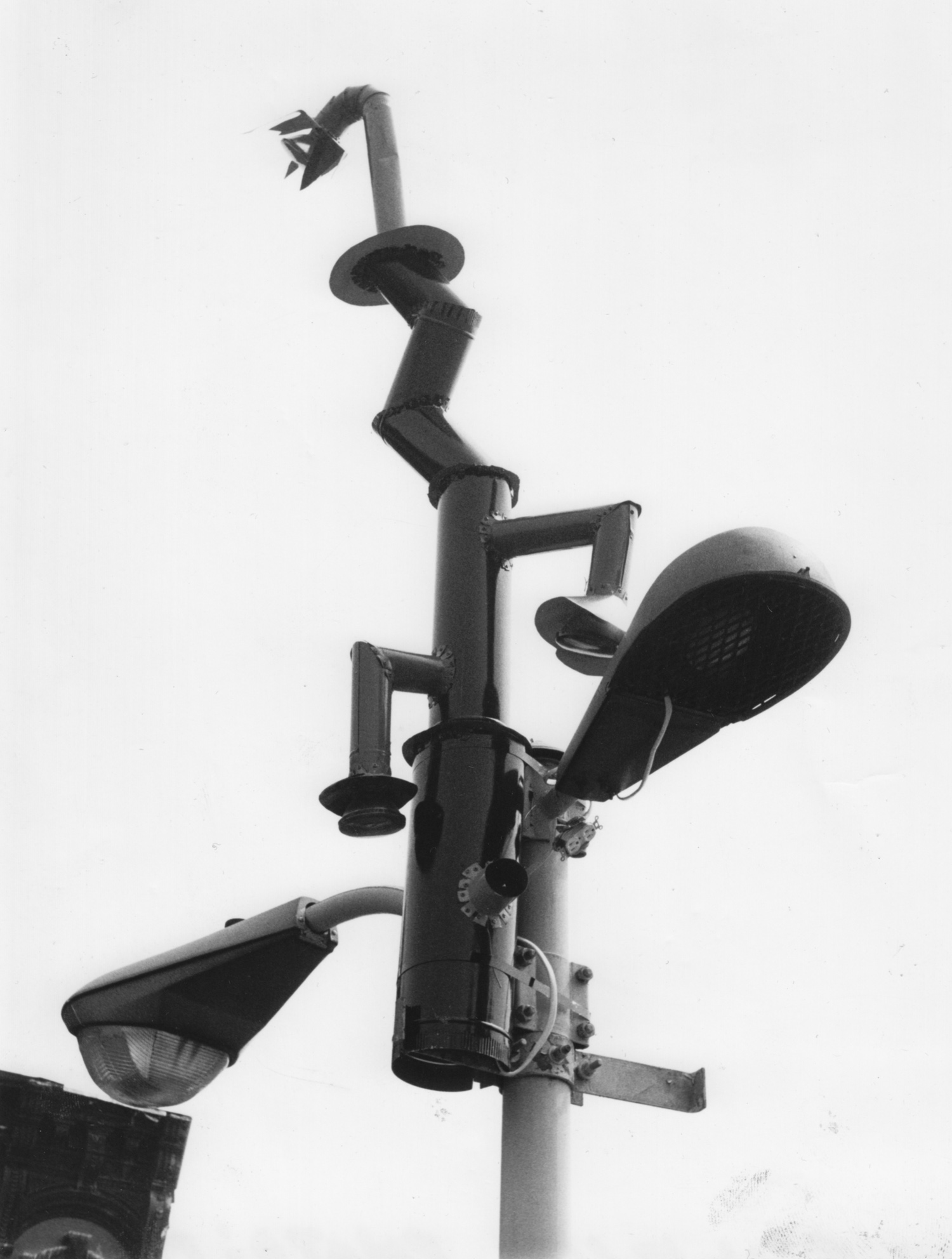 Jody Culkin's sculpture was attached to street lamps along the side of the bridge. Photo by Ann Messner