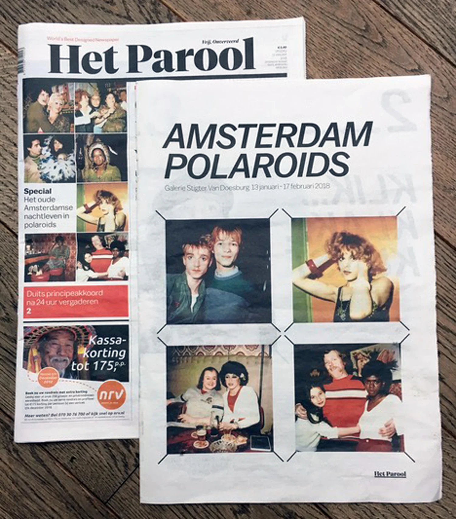 In conjunction with our exhibition of the Amsterdam Polaroids at the Stigter Van Doesberg Gallery, the newspaper Het Parool published a special 8-page supplement, January 13, 2018.