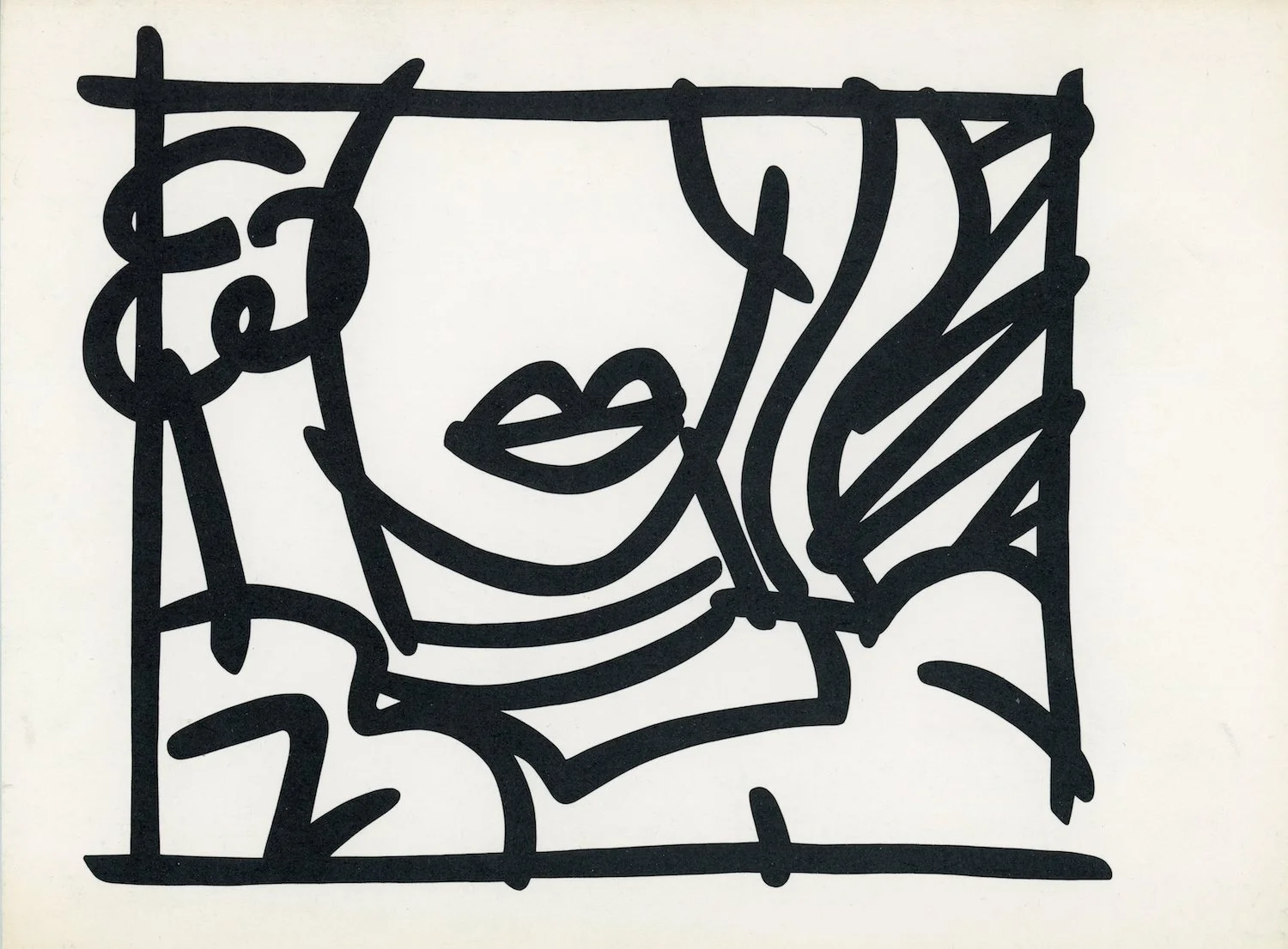 Announcement Card for Tom Wesselmann: A New Approach to Drawing at the Queens Museum, 1987.