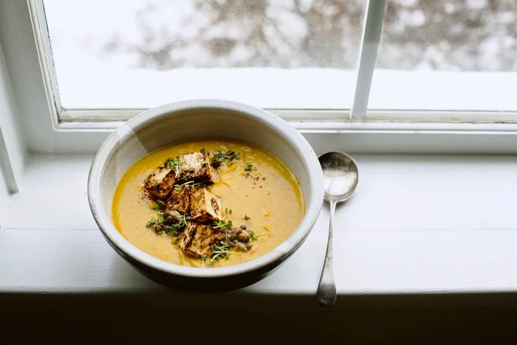 WINTER SQUASH SOUP WITH CURRY AND COCONUT | Tara O'Brady
