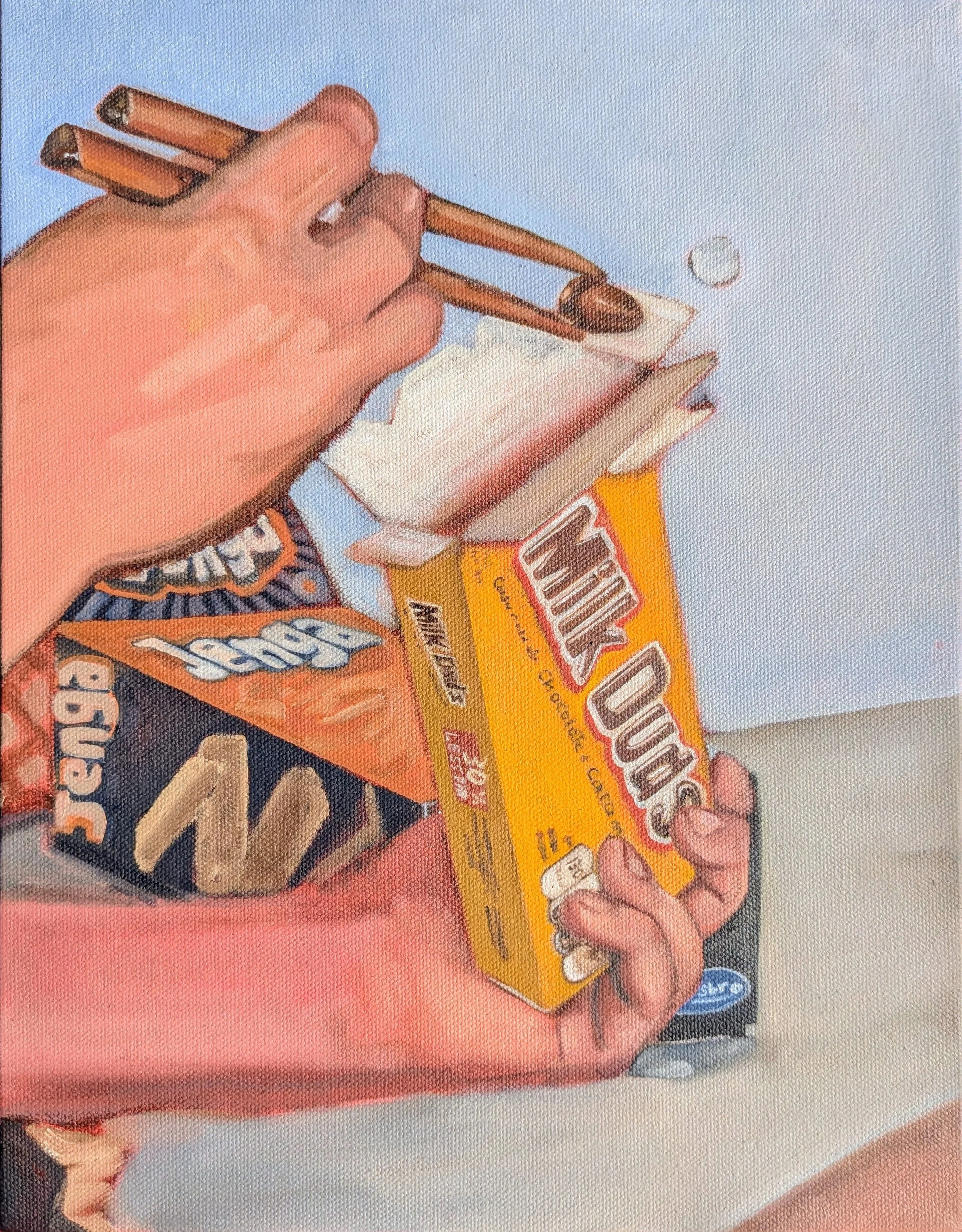 Snackin' On Duds 11x14 oil on canvas