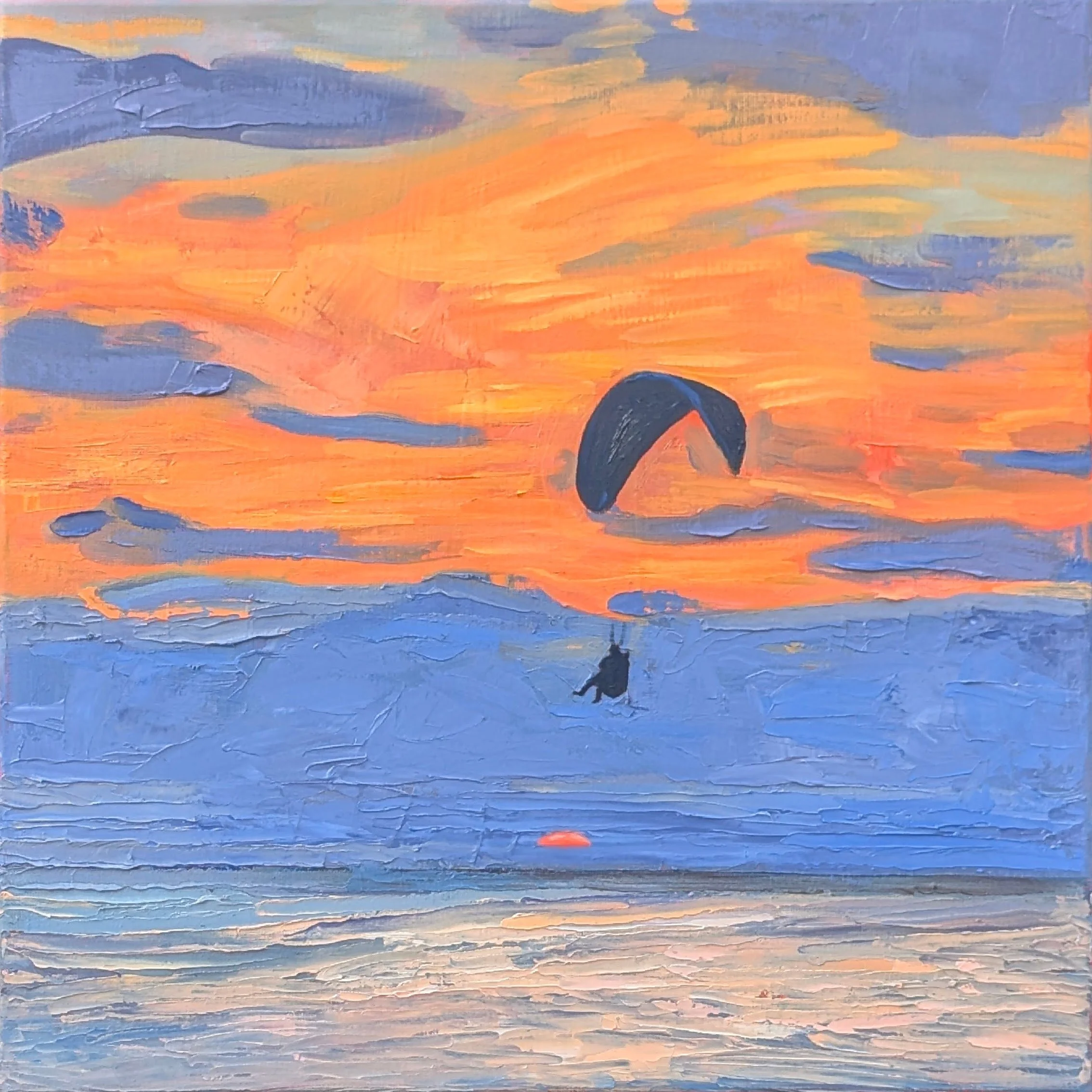 Sunset # 2 14x14 oil on canvas