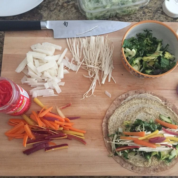 Ingredients for Veggie Wrap