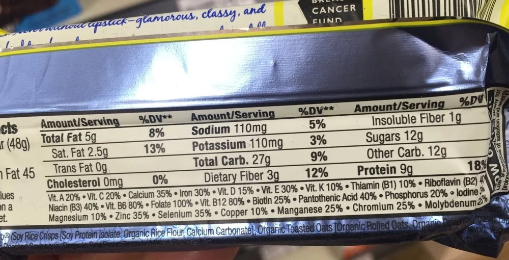 Ingredients: Fairly high protein, but moderately high sugar.