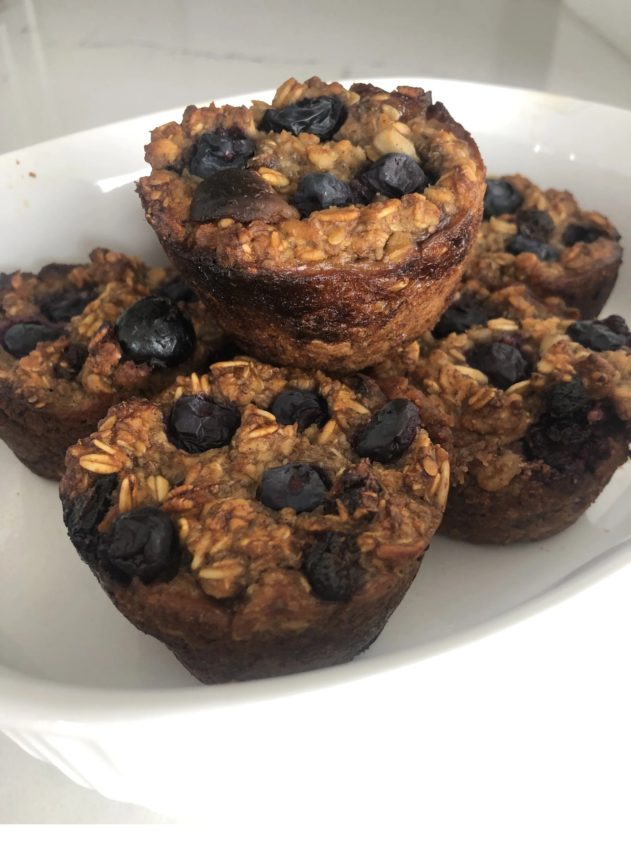 Oatmeal Cookie-Blueberry Muffins