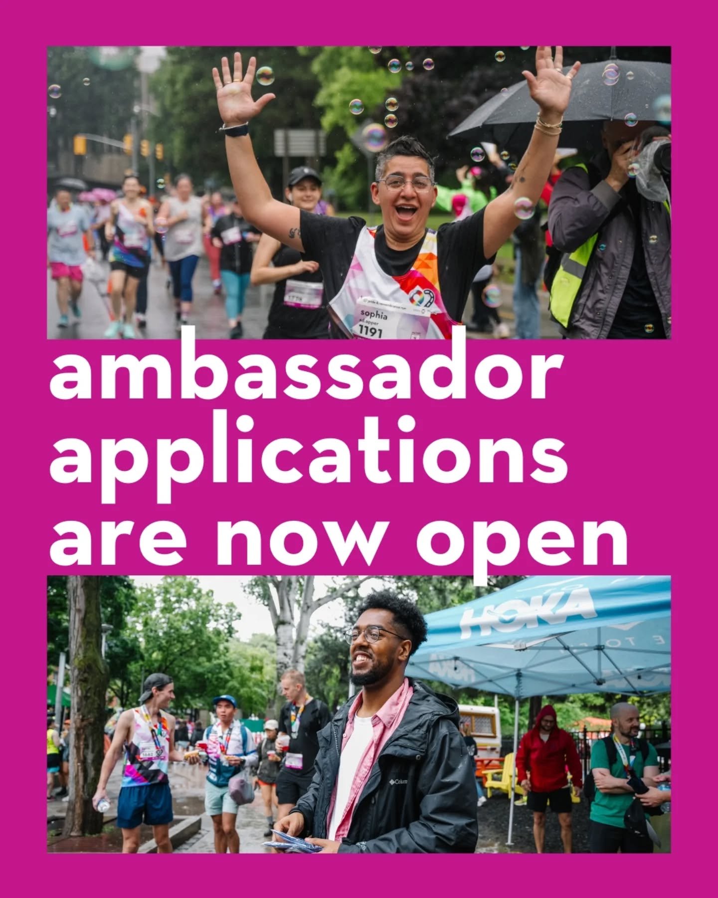 we want you 🤩 

applications are now open to be an ambassador for the 2025 pride &amp; remembrance run 🏁 

we're looking to the community to find fun individuals to help us create content, connect with runners and fundraisers, and show off our prid