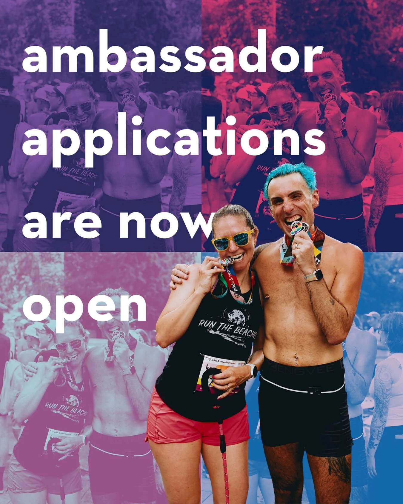 we want you🤩

applications are now open to be an ambassador for the 30th pride &amp; rememberance run 🌈

we&rsquo;re looking to the community to find fun individuals to help us create content, connect with runners and fundraisers, and show off our 