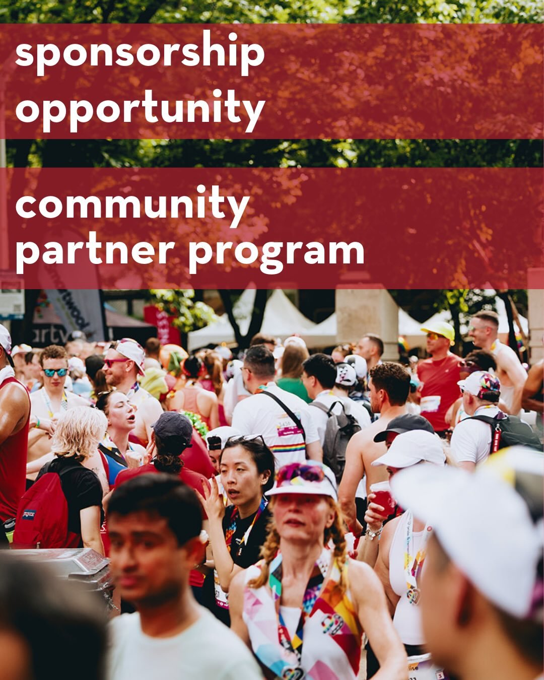be a part of the 30th annual pride &amp; remembrance run 🌈

✨the pride &amp; remembrance run is seeking strong partnerships for our sponsorship program, we believe in creating win-win collaborations with brands that align with our values and support