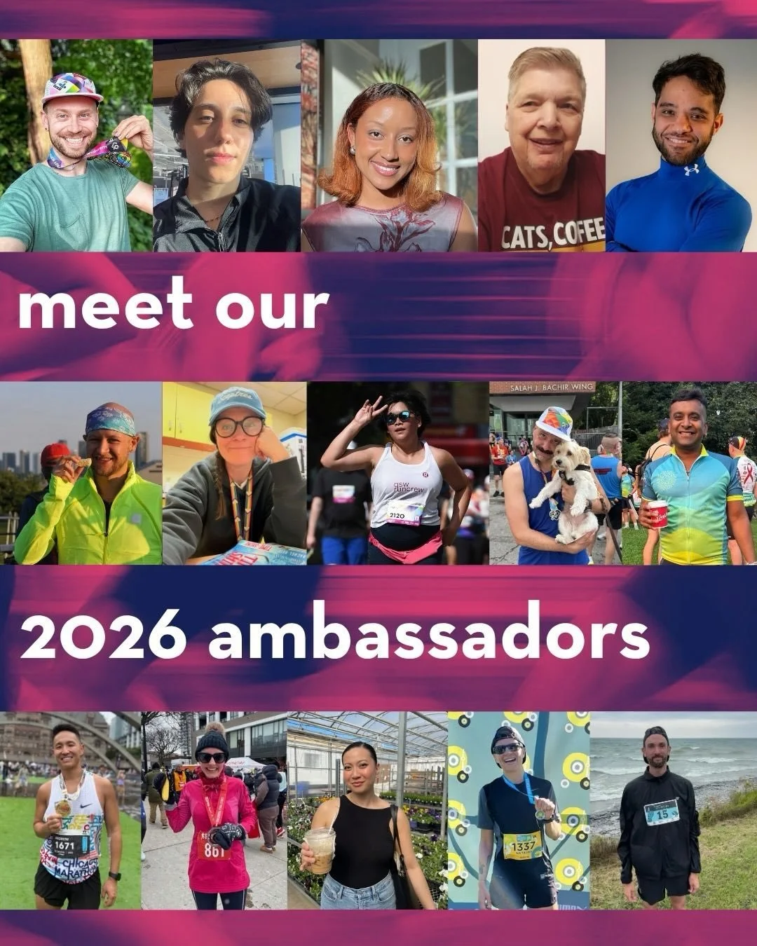 meet your 2026 pride &amp; remembrance run ambassadors 🏳️&zwj;🌈🏃&zwj;♂️

these 15 incredible humans are here to connect, uplift, and inspire by running forward with our message of inclusion, community, and giving back to the community✨

🌈 abhinav
