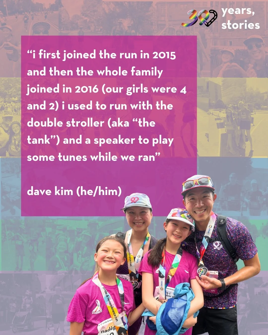 30 years, 30 stories 💬✨

for dave kim (he/him), the pride &amp; remembrance run has always been more than just a race 🌈 from meaningful moments to lasting memories, he shares why this community tradition continues to hold such a special place in hi