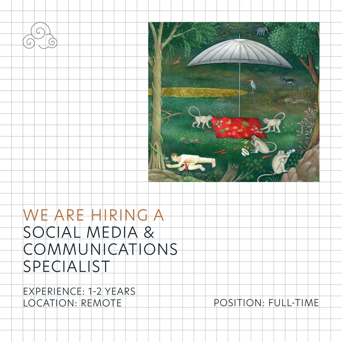 Monsoon Malabar is looking for a full-time Social Media &amp; Communications Specialist who has experience with copywriting and an interest in art and design.

To apply, send us your CV and 3 writing samples at hello@monsoonmalabar.co.

🎨 @waswo.x.w