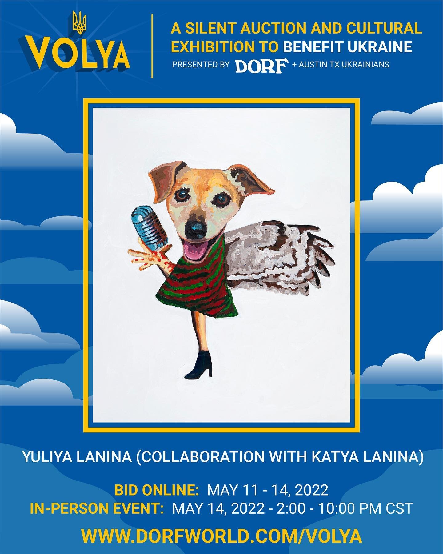 The Volya Silent Auction to Benefit Ukraine starts this Wednesday at noon (link to bid in bio). We are giving y'all a sneak peek this week of some of the amazing artwork included leading up to the drop! 
🟦
Our first Volya featured artist is Yuliya L