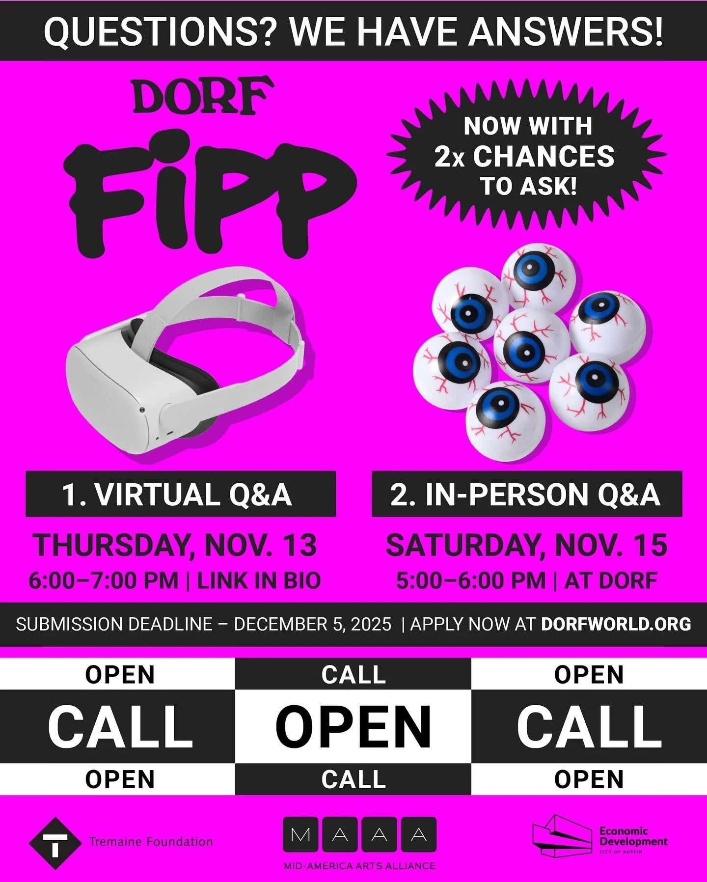 Tonight, Thursday, Nov. 13 | 6:00&ndash;7:00 PM, we are holding a Virtual Info Meeting for our Fellowship in Professional Practice program (FiPP). RSVP at link in bio! We are also hosting an In-person Info Meeting at DORF &ndash; Saturday, Nov. 15 | 