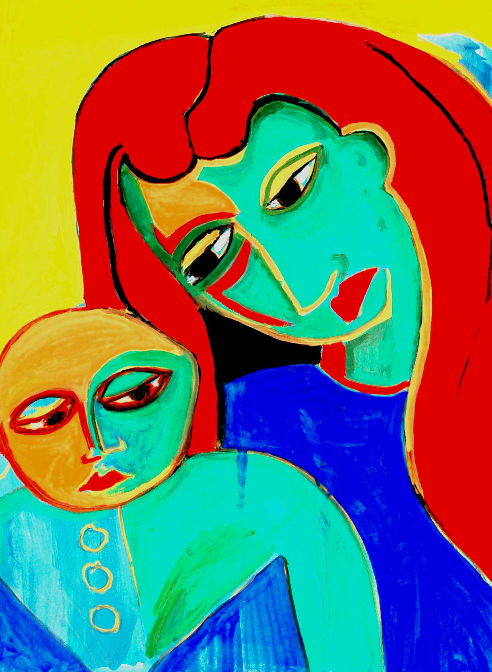   Mother and Child Reading   