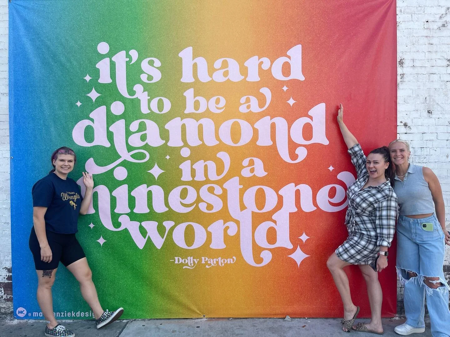 It&rsquo;s hard to be a diamond in a rhinestone world 💎💔

Sad post ahead ☹️

We had to say goodbye to our lovely rainbow Dolly banner today ☹️ Someone decided to take it upon themselves to destroy it. Small local businesses are run by people that y