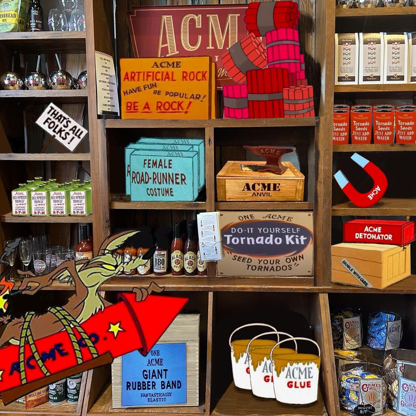 We&rsquo;ve heard your concerns and we are now expanding our Acme line to include everything you may need to catch a road-runner. 

Must be 21+ to purchase explosives. In store only. 

#acme #roadrunner #nashville #looneytunes