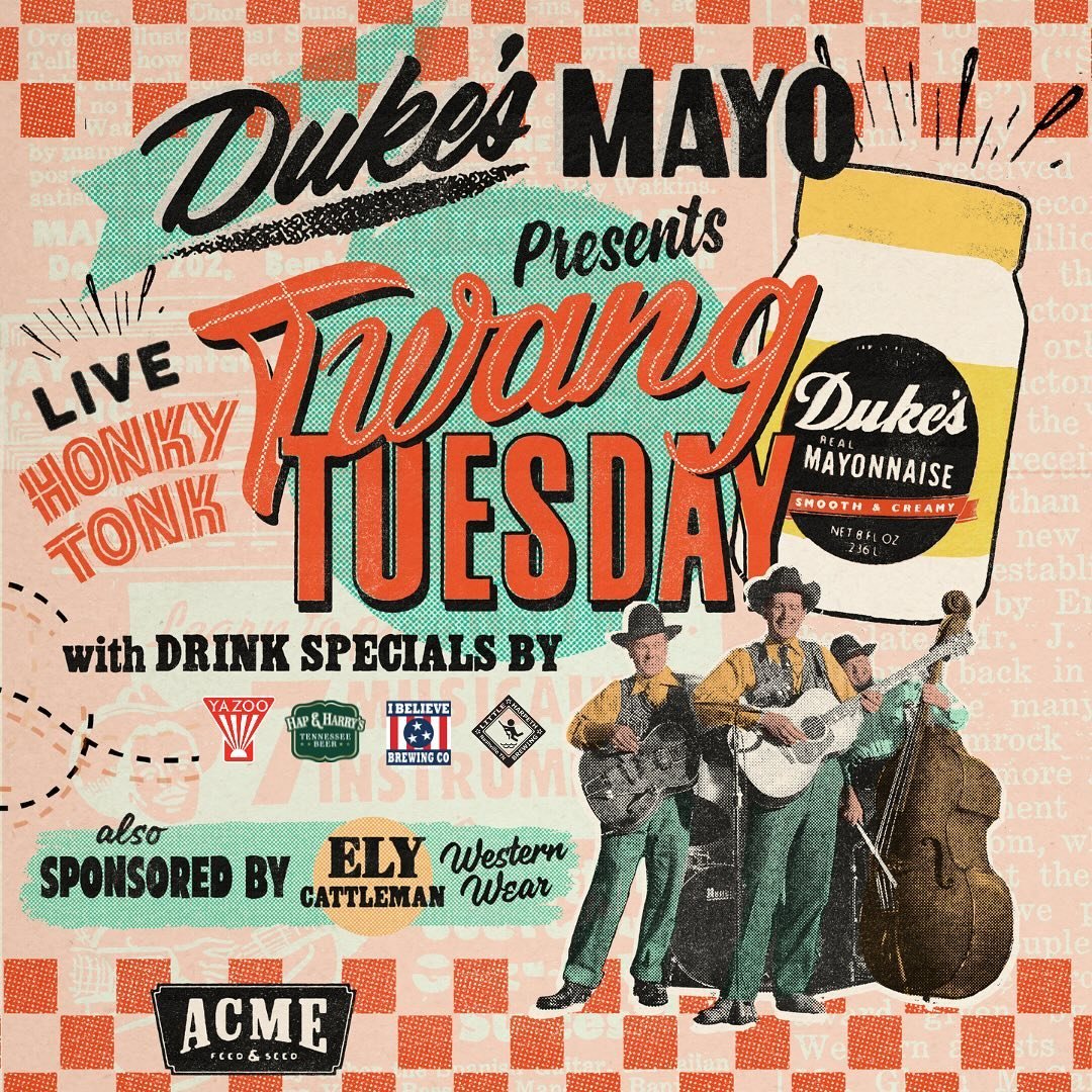 We&rsquo;re turnin&rsquo; up the twang today with @booray 🎶 Music kicks off at 7pm!

Twang Tuesday is presented by @dukes_mayonnaise 💛 Try the blt special, only available on Tuesdays! 

Thank you to @ely.cattleman for helping us put on the event! 
