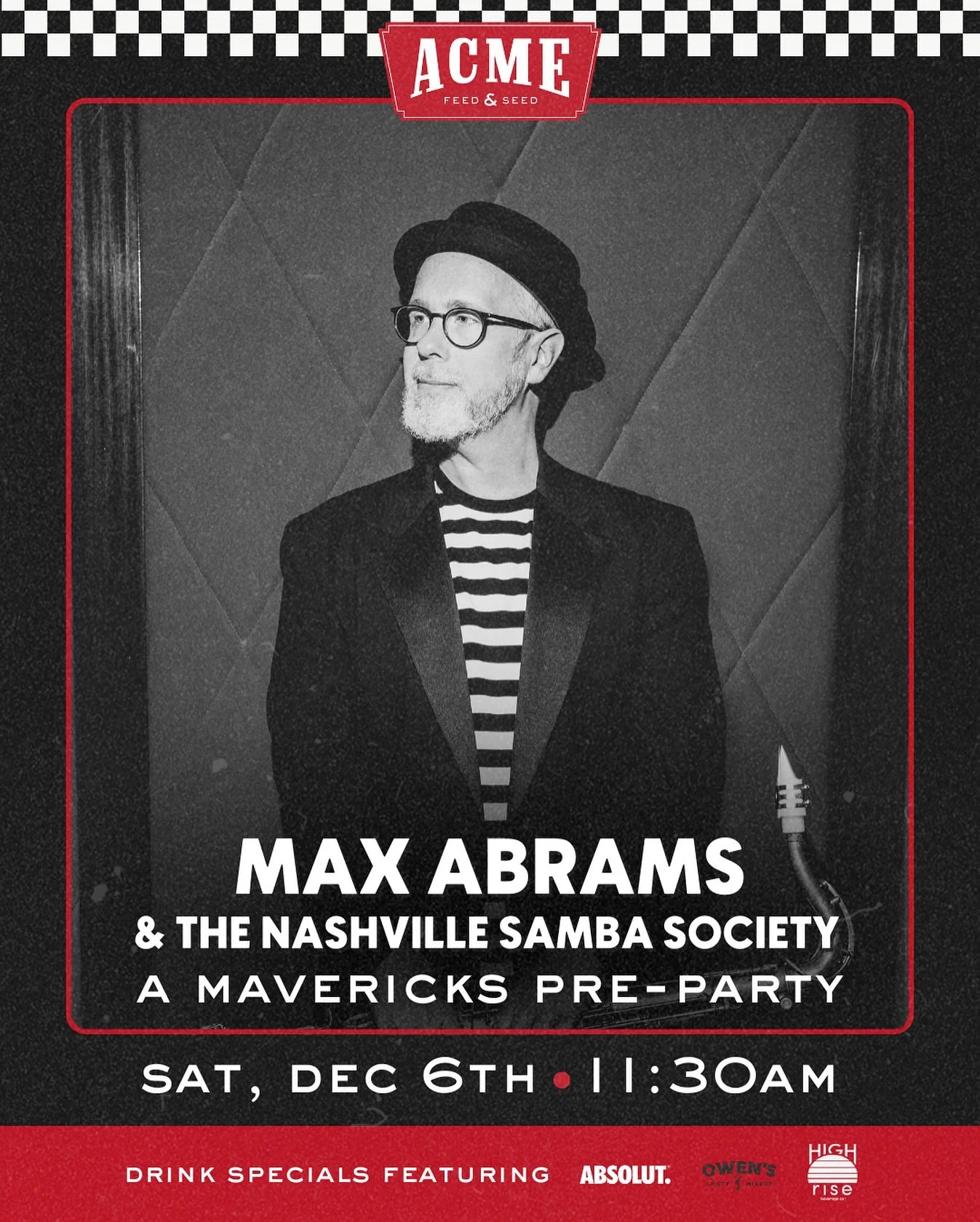 Headed to see @the_mavericks this weekend at @theryman ⁉️ Don&rsquo;t forget to add our annual brunch with @maxwellabrams on to your schedule! 

Max will be taking over our first floor stage from 11:30am - 2:15pm with The Nashville Samba Society 🎷 T