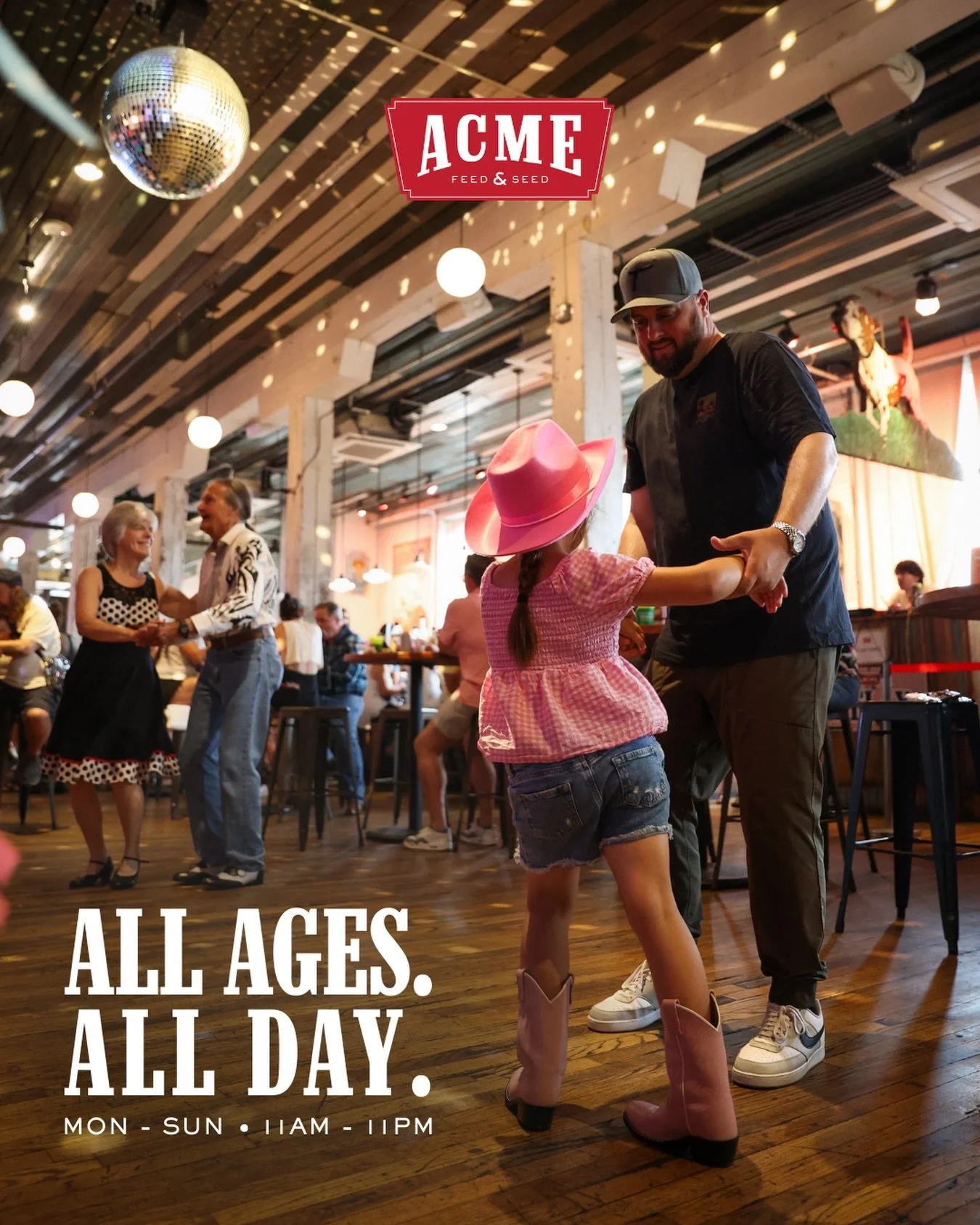 You heard that right‼️ Acme is now all ages, all day! 

AND we&rsquo;re now open for Tuesday lunch service 🥪 Stop by and see what we&rsquo;ve got cookin&rsquo; from 11am to 11pm, Sunday through Saturday! 

#nashville #broadwaynashville #familyfriend