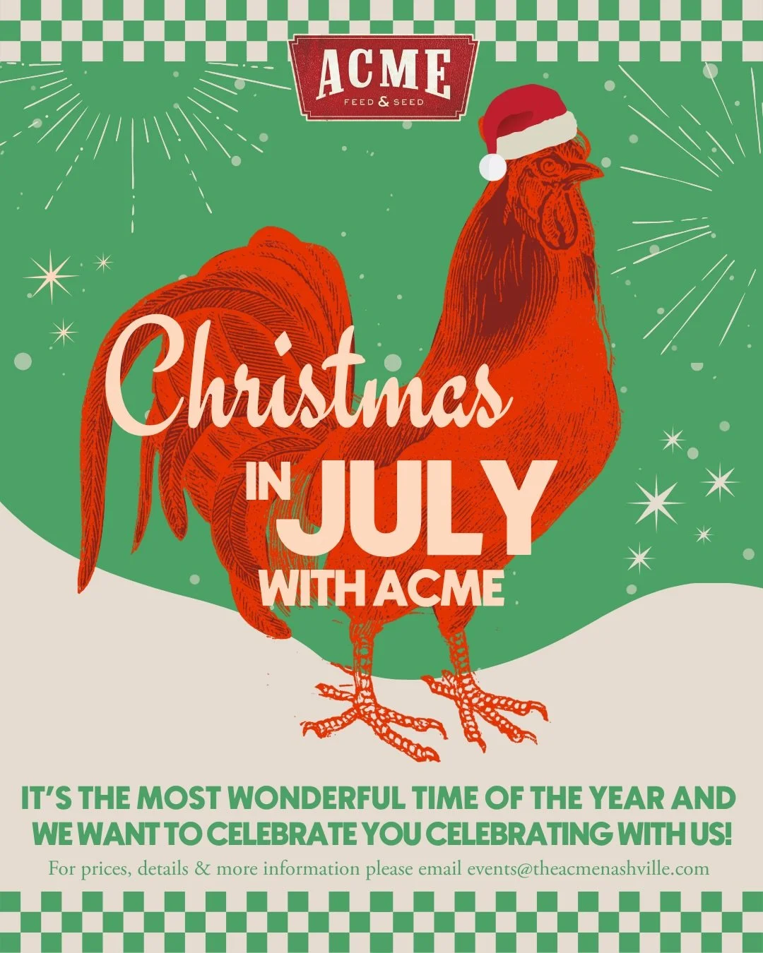 It&rsquo;s never too early to start planning your Holiday celebrations!

We are now booking private events for December! For prices, details &amp; a special offer please inquire at the link in bio or send us an email at events@theacmenashville.com ❤️
