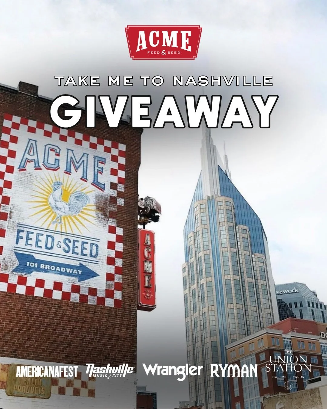 GIVEAWAY ALERT‼️Have you ever wanted to see what all of Nashville has to offer? We&rsquo;re teaming up with some local favorite to give one lucky winner the ultimate weekend getaway experience! 

Prize includes:
🎸One (1) Free pair of @wrangler jeans