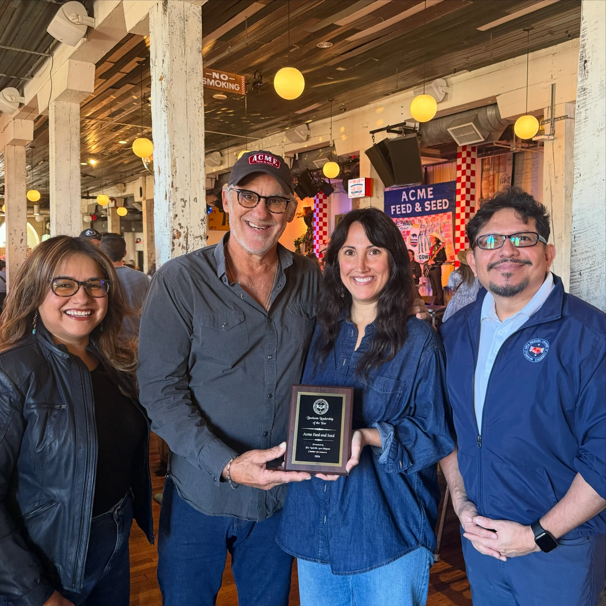 Acme Feed &amp; Seed is honored to receive the Business Leadership of the Year Award at @nashvillehispanicchamber&rsquo;s 22nd Annual Excellence in Business &amp; Community Awards. 

Acme has been a long-time supporter of the NAHCC, and vice versa. T