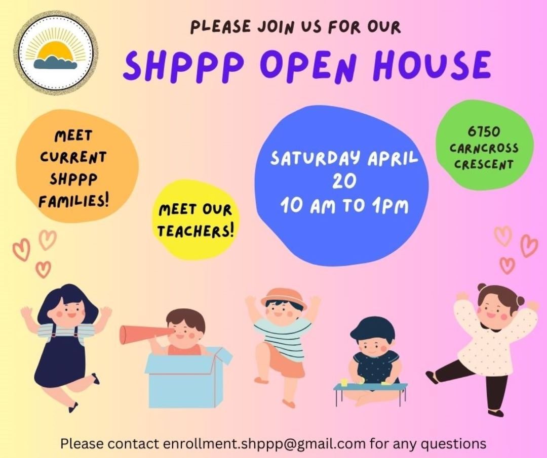 Join us for our open house on Sat April 20 10 am to 1 pm!