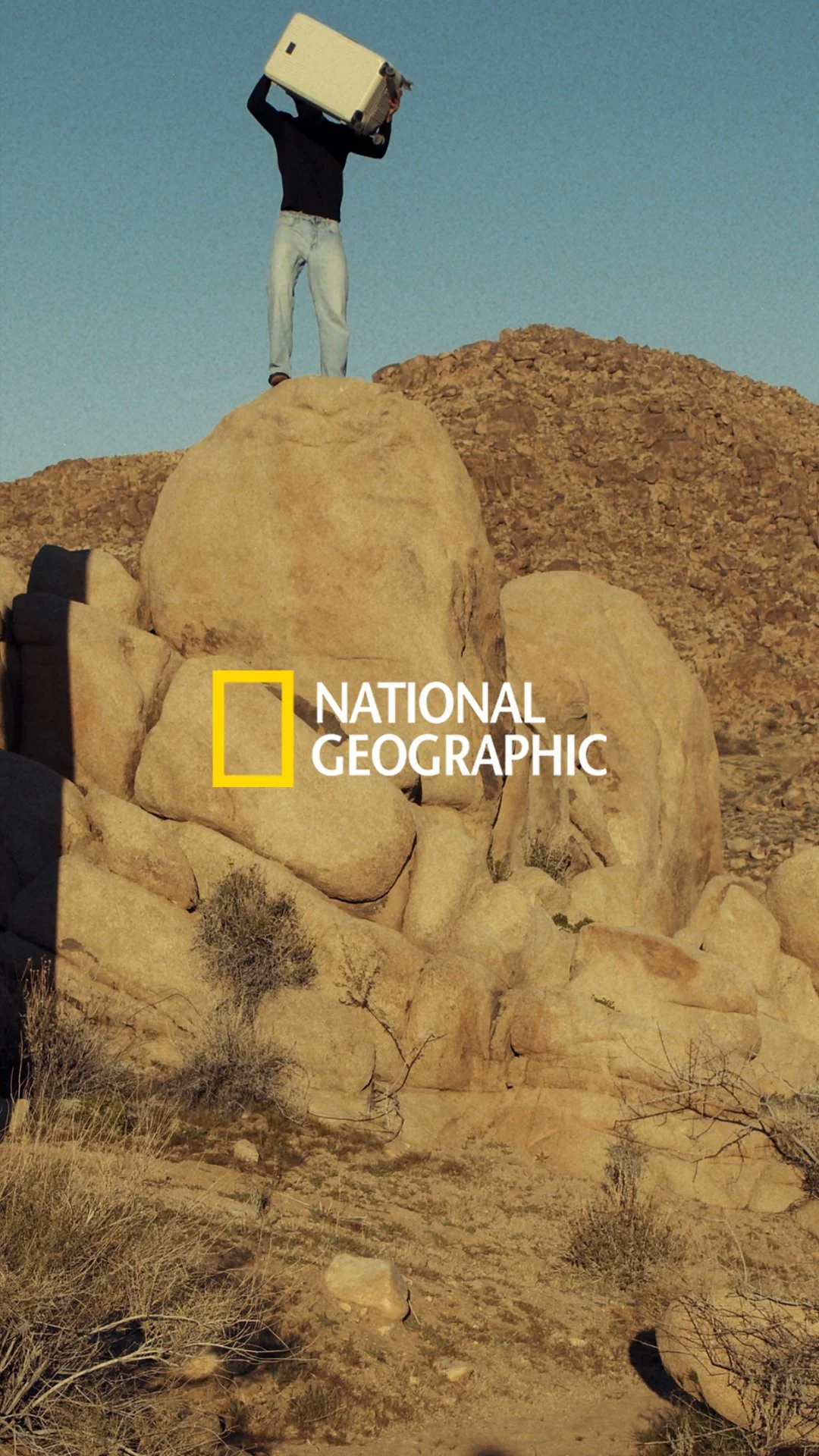 National Geographic Suitcase Drop Test - Thrown Off Cliffs in Joshua Tree 🏜️ #Shorts