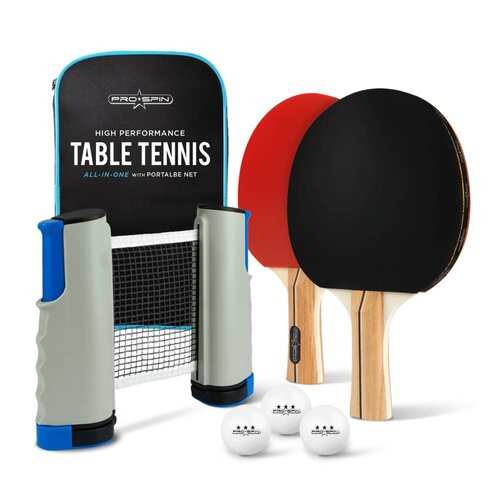 2 Player Portable Table Tennis Ping Pong Set Paddles Balls Net