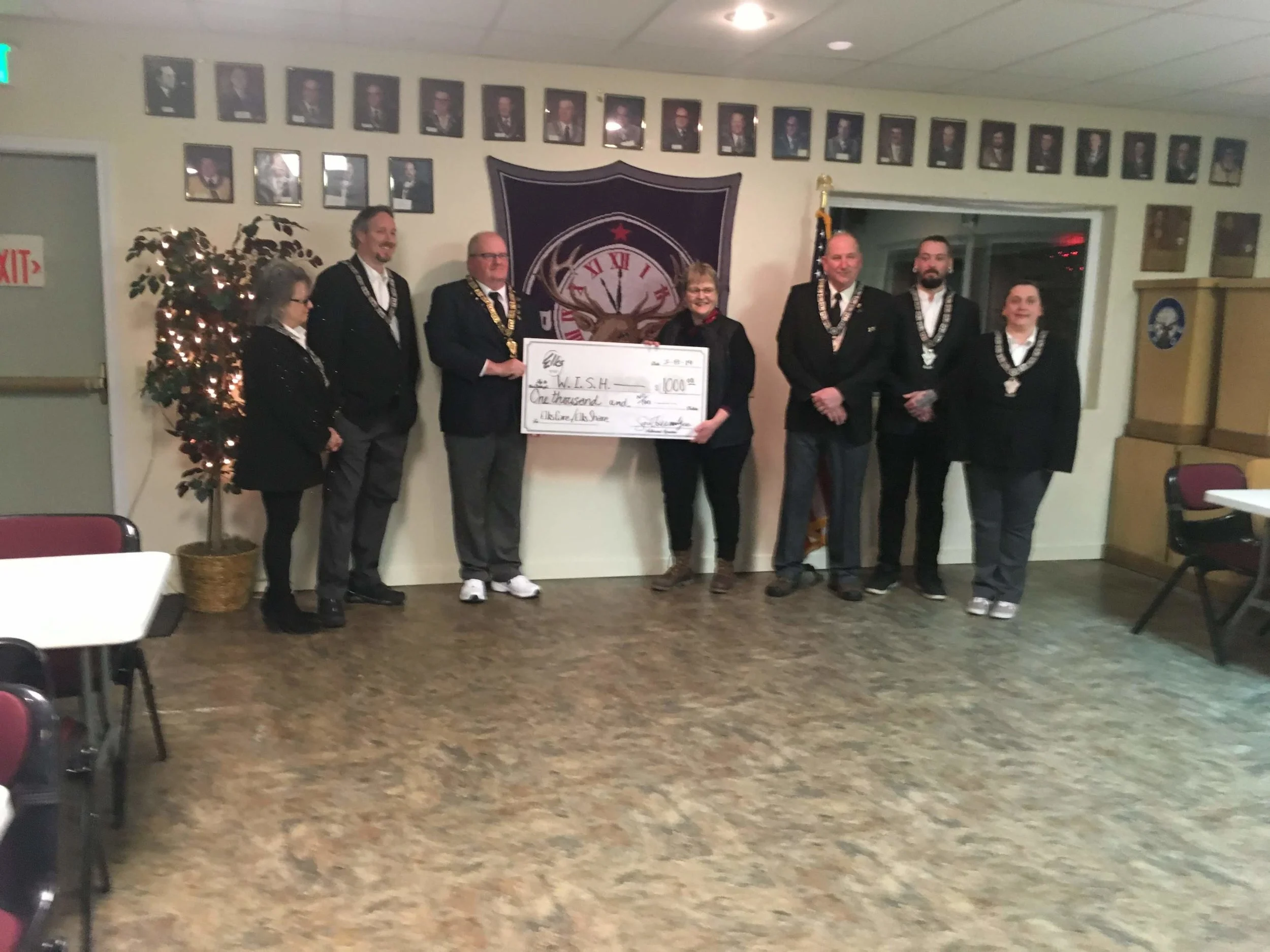 Agnes Moran and the Ketchikan Elks National Foundation representatives. 3/8/2019