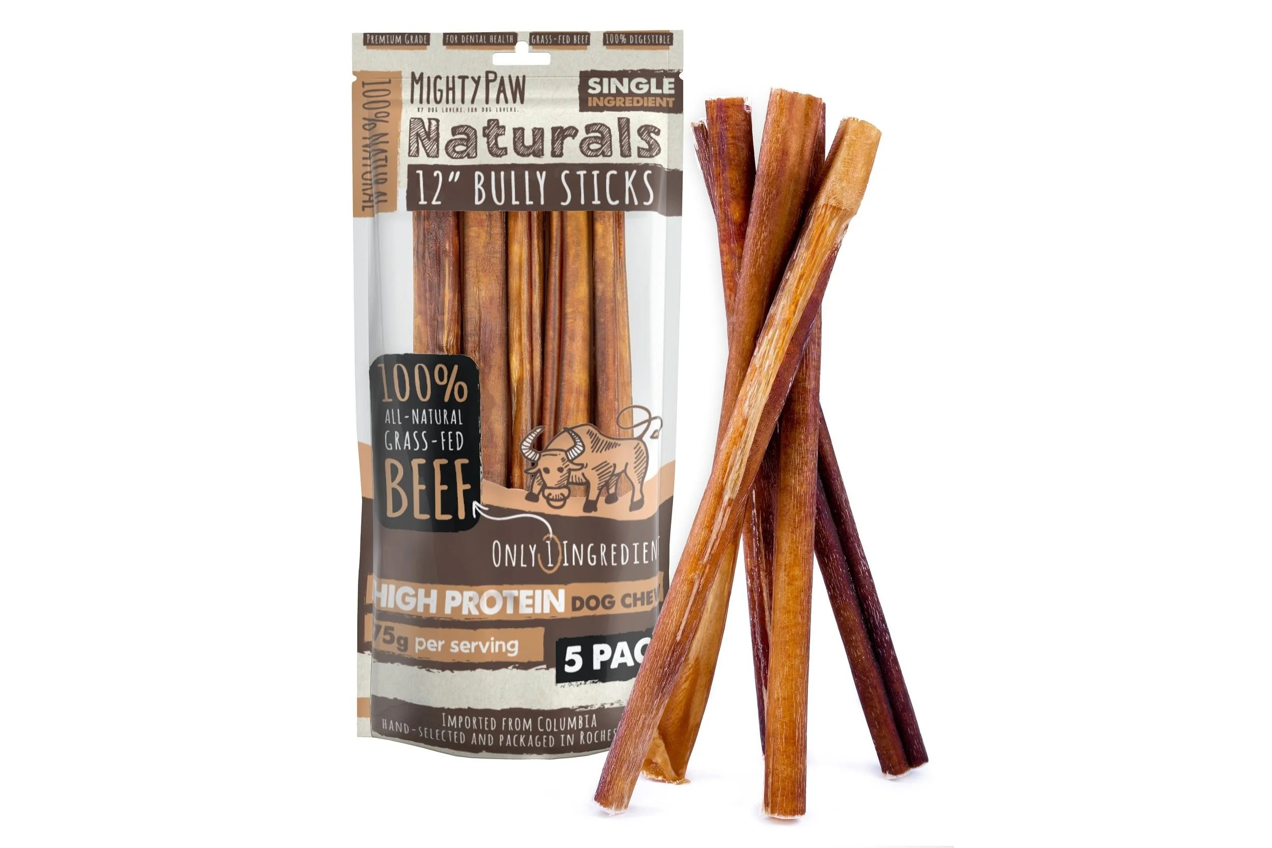 grass fed bully sticks