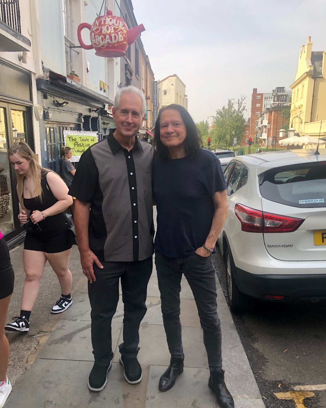 Hanging in London with my dear friend @david_nichtern, composer of &quot;Midnight At The Oasis&quot; and Dharma teacher.

@dharmamoonofficial