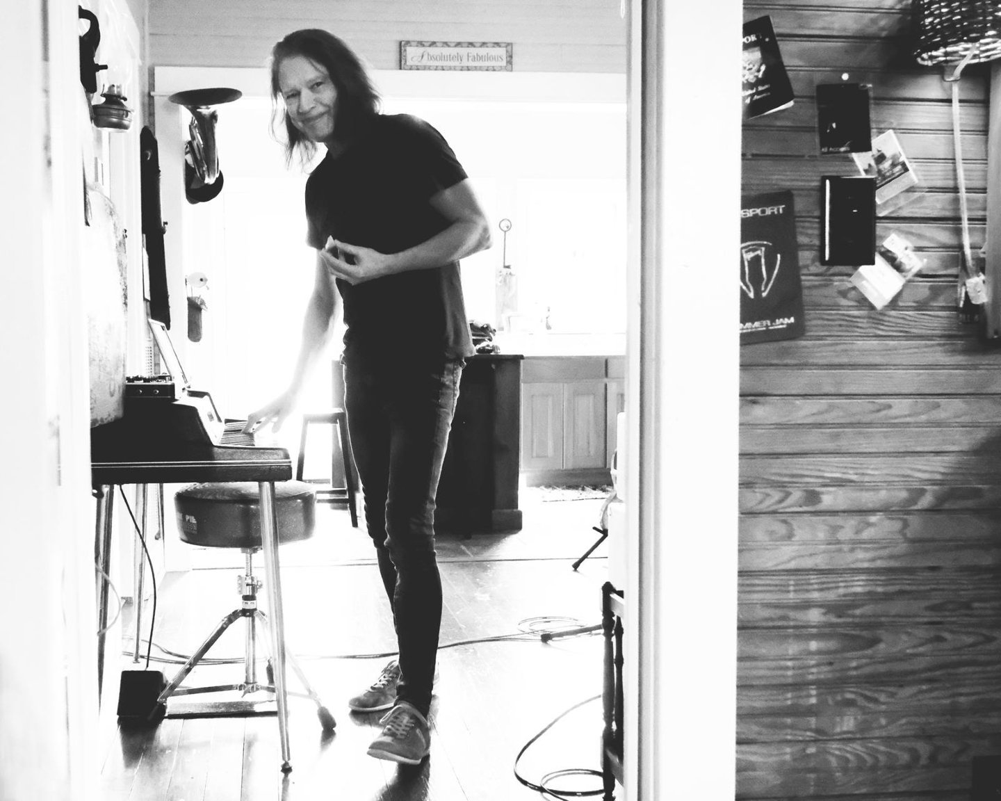 Doing a keyboard overdub for the Pure album at the Purple House Studio.

#tbt