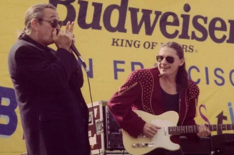 September 24, 1994, Charlie Musselwhite and Robben Ford perform at the San Francisco Blues Festival.

#tbt