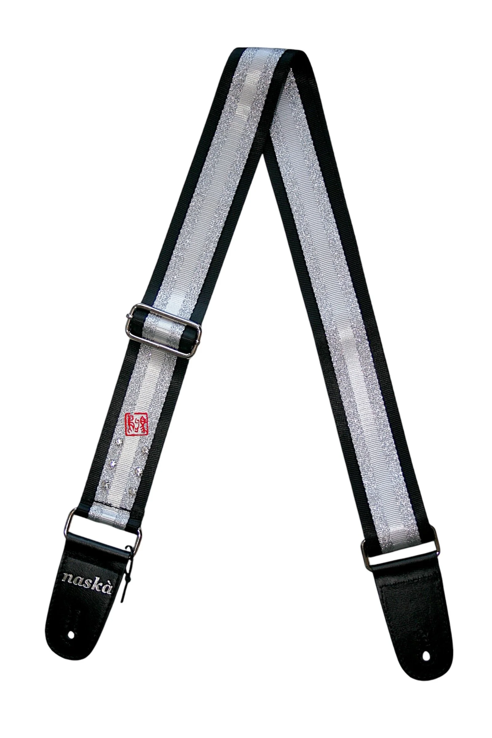 Sparkling Silver Guitar Strap by Naskà