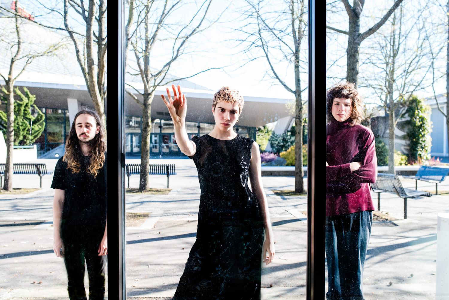 band portrait at seattle kexp radio 