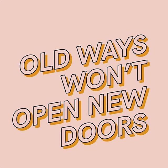 A little Monday Motivation for you ⚡️⚡️⚡️ Old ways won&rsquo;t open new doors- plain and simple... in order to see change in our lives... well, we&rsquo;ve got to make changes! What old ways can you let go of to promote freedom, peace, and joy this w