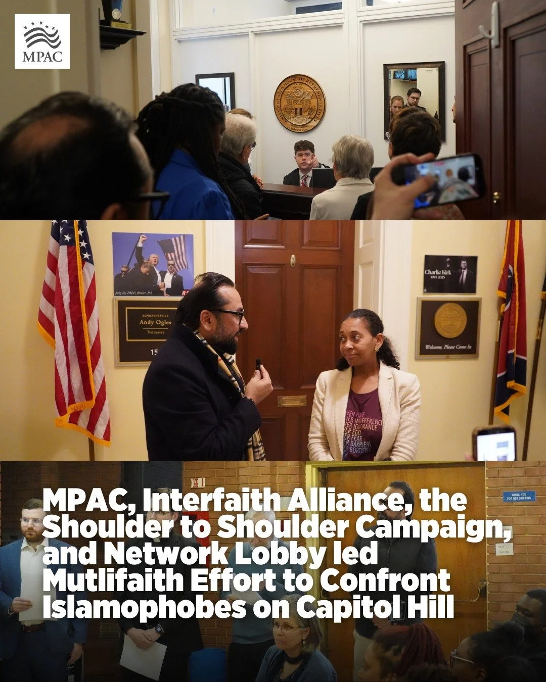 With a shared sense of purpose, MPAC, in partnership with Interfaith Alliance, the Shoulder to Shoulder Campaign, and the NETWORK Lobby for Catholic Social Justice, convened interfaith leaders and community members in Washington, D.C.

Together, we t