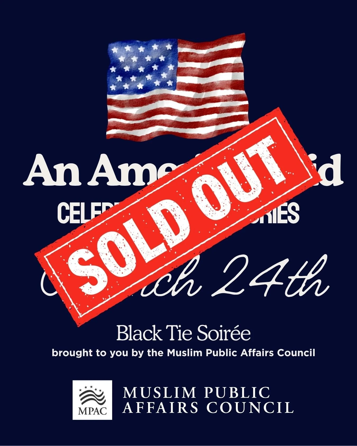 Our American Eid celebration is officially SOLD OUT! ✨

Grateful for a community that shows up, shows love, and makes this moment so powerful. Can&rsquo;t wait to celebrate together. This is what America looks like!

#SoldOut #AmericanEid #BlackTieSo