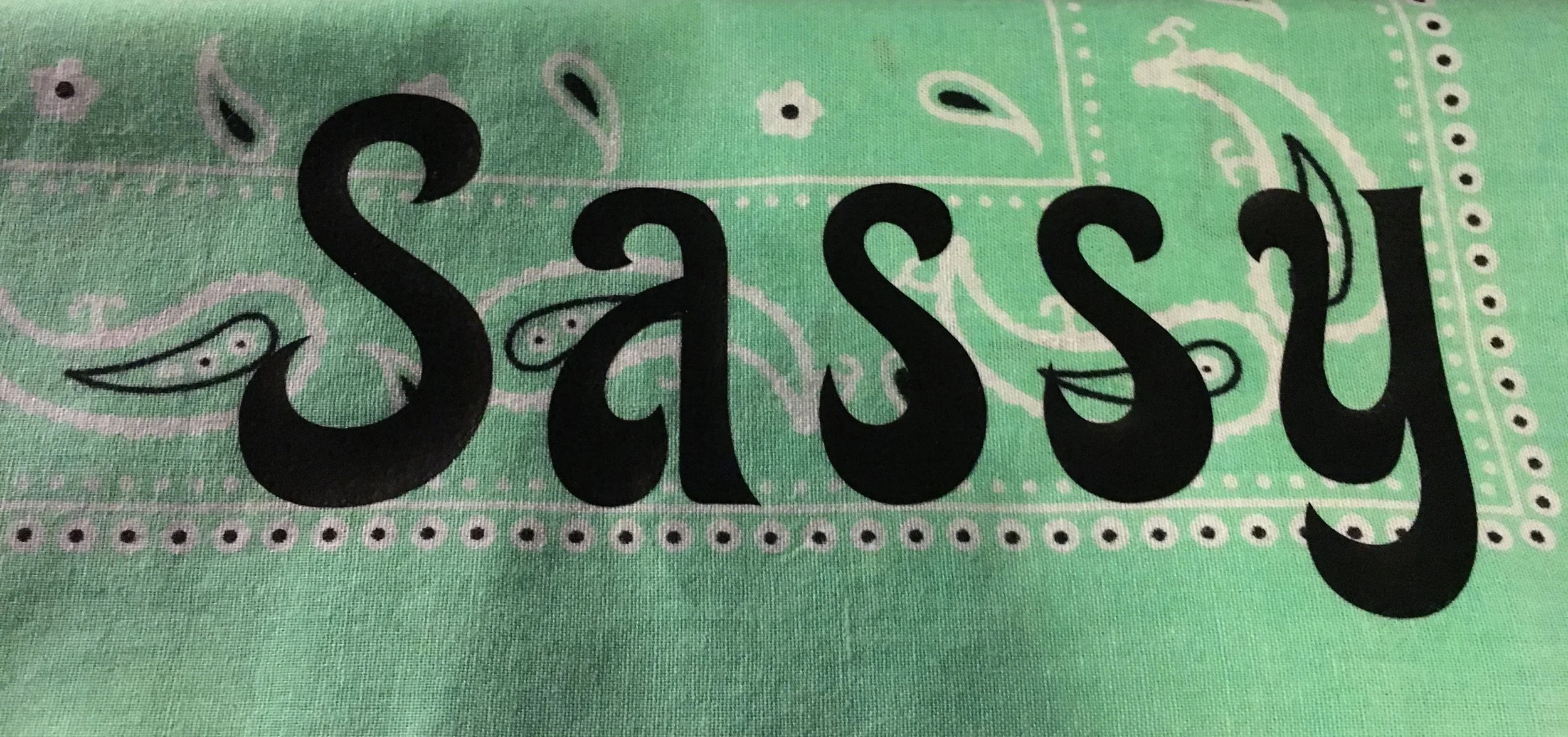 Traditional bandana-mint green