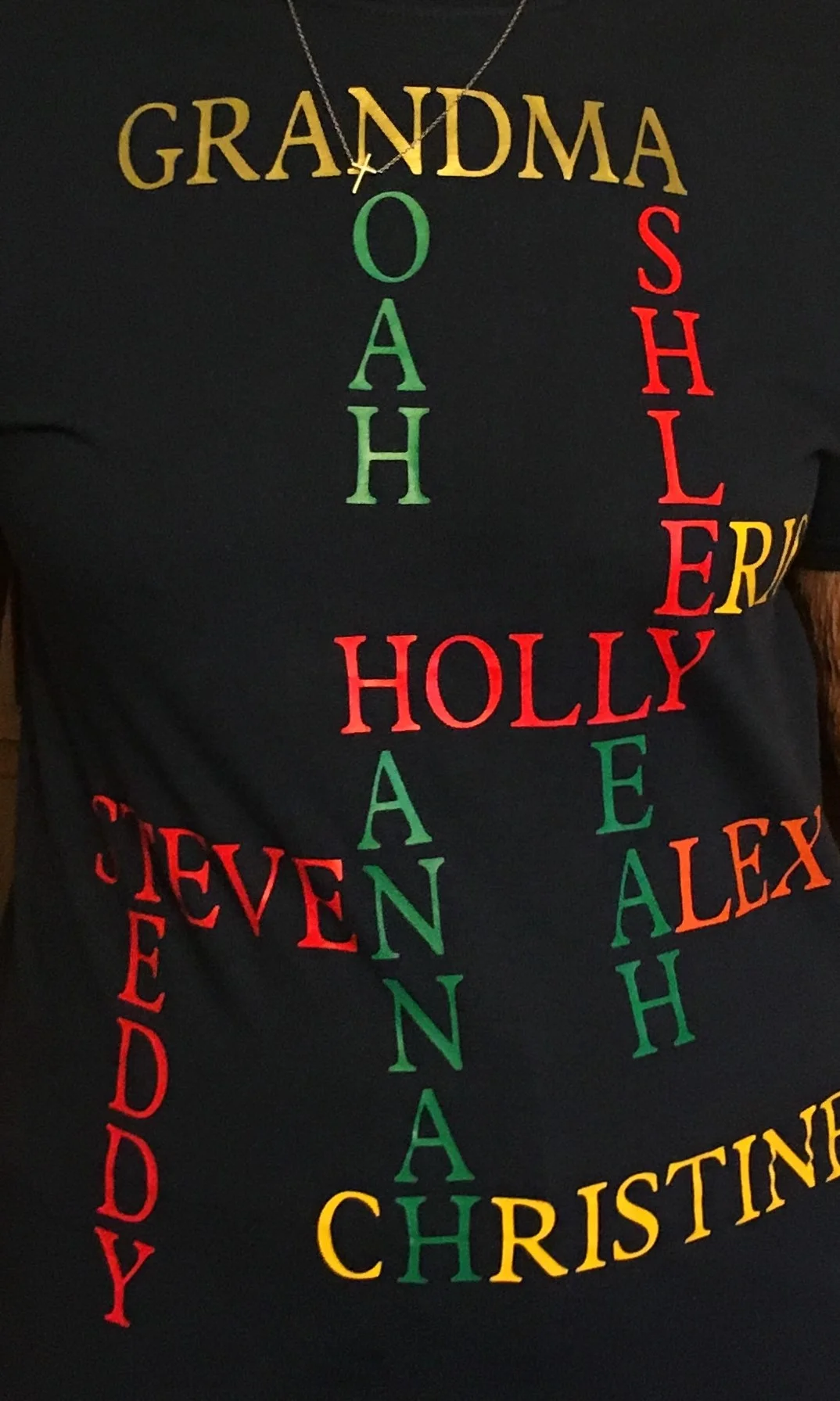 Grandma-Grandchildren crossword t-shirt