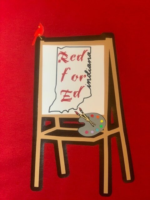 Red for Ed Art Teacher Shirt
