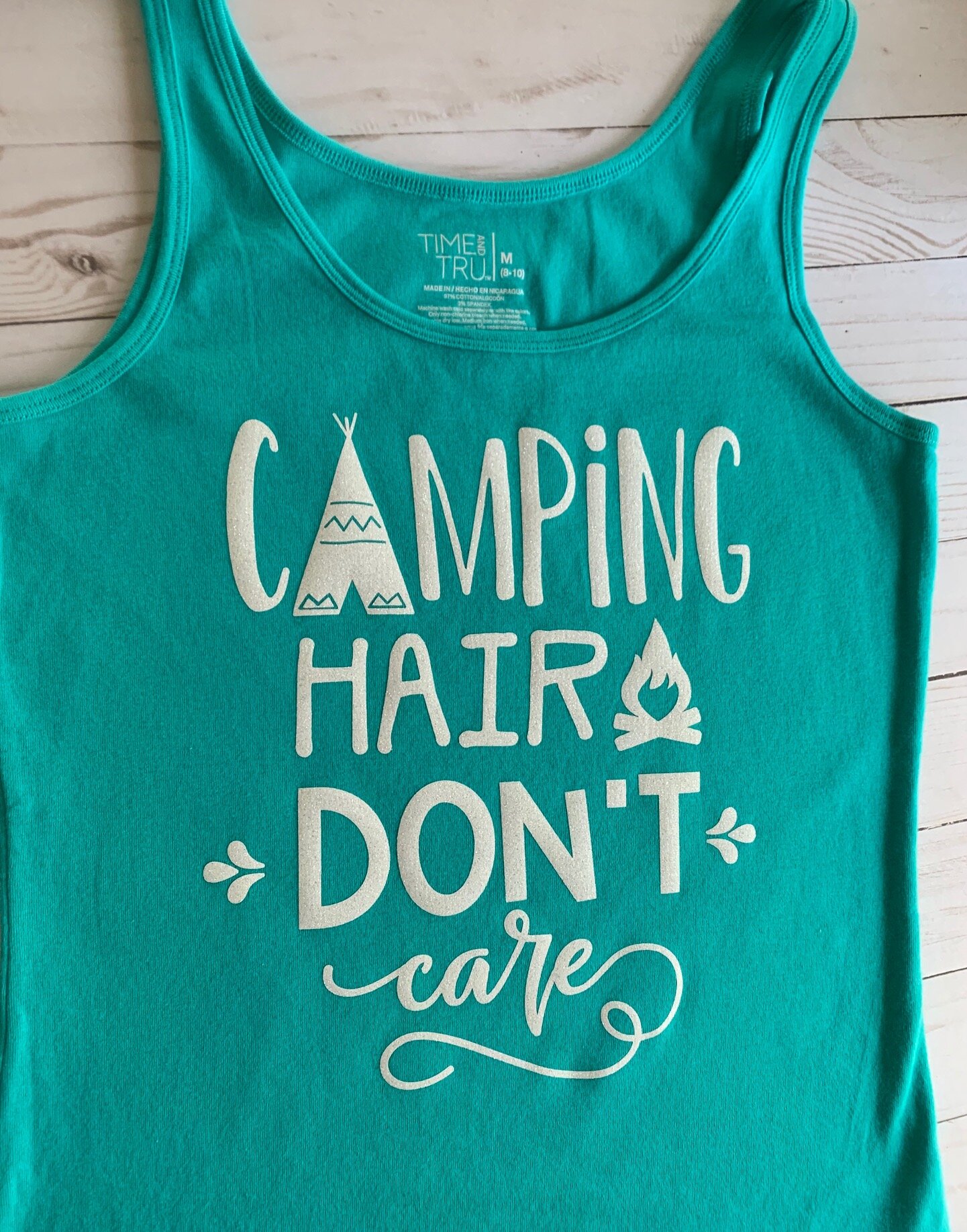 Camping Hair Don't Care Tank Top