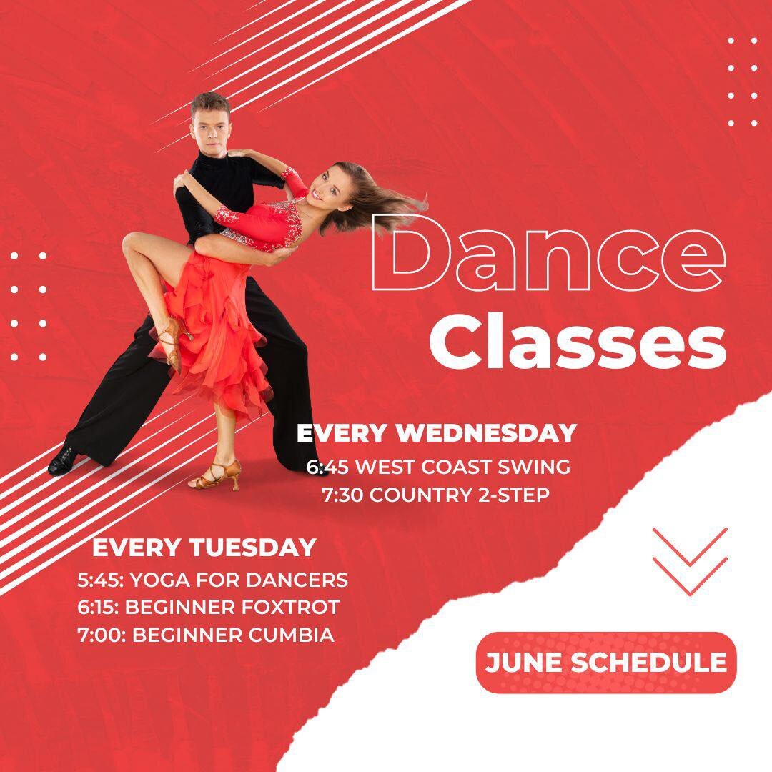 JUNE CLASS ALERT!
We&rsquo;re bringing back favorites for June! 
Foxtrot, Cumbia (think salsa), West Coast Swing and Country 2-Step! $30 per person per month gets you access to all of these classes. Sign up before registration is full. 402-506-6305