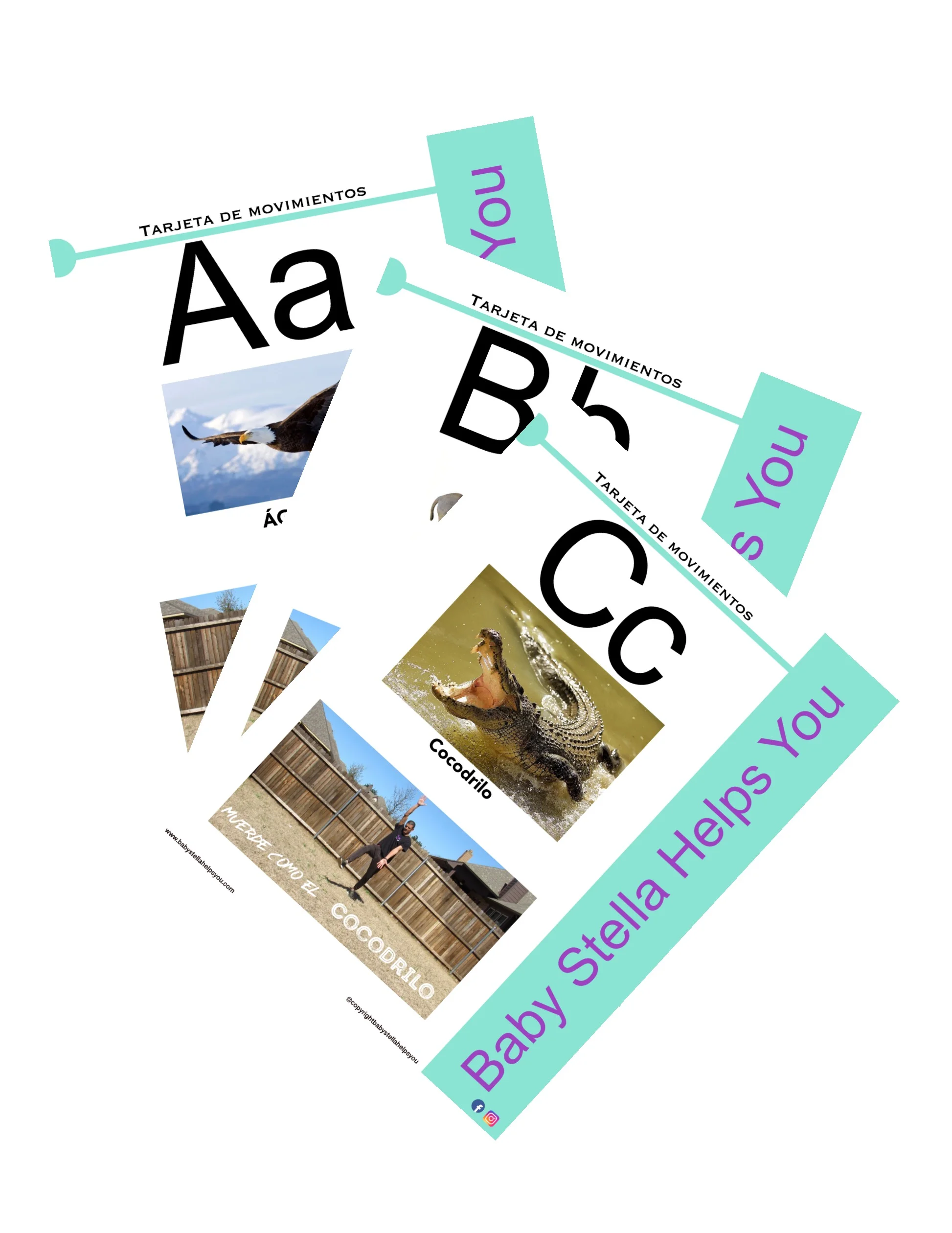 Tarjetas de movimientos ABC - (Locomotor)