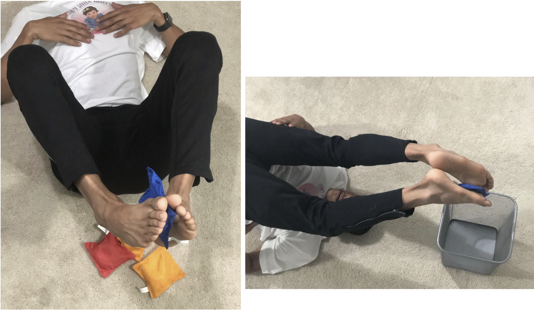 Agarrando el “bean bag”