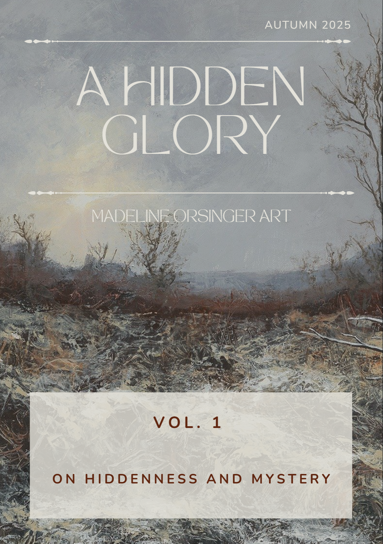 Cover photo for quarterly art journal by Madeline Orsinger