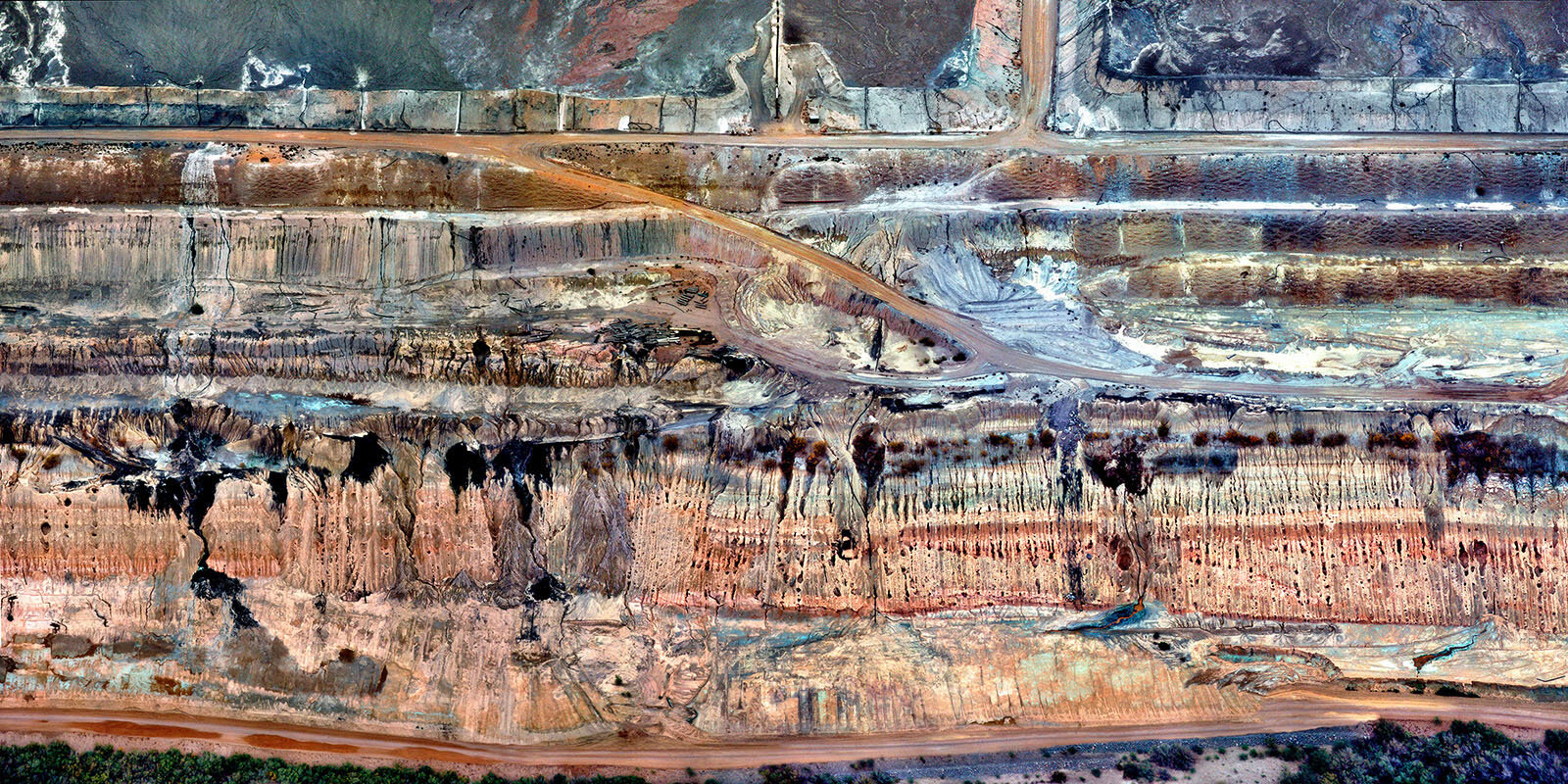 Copper Mine Panorama, Tailing Pile Abstraction #8, Winkelman, AZ