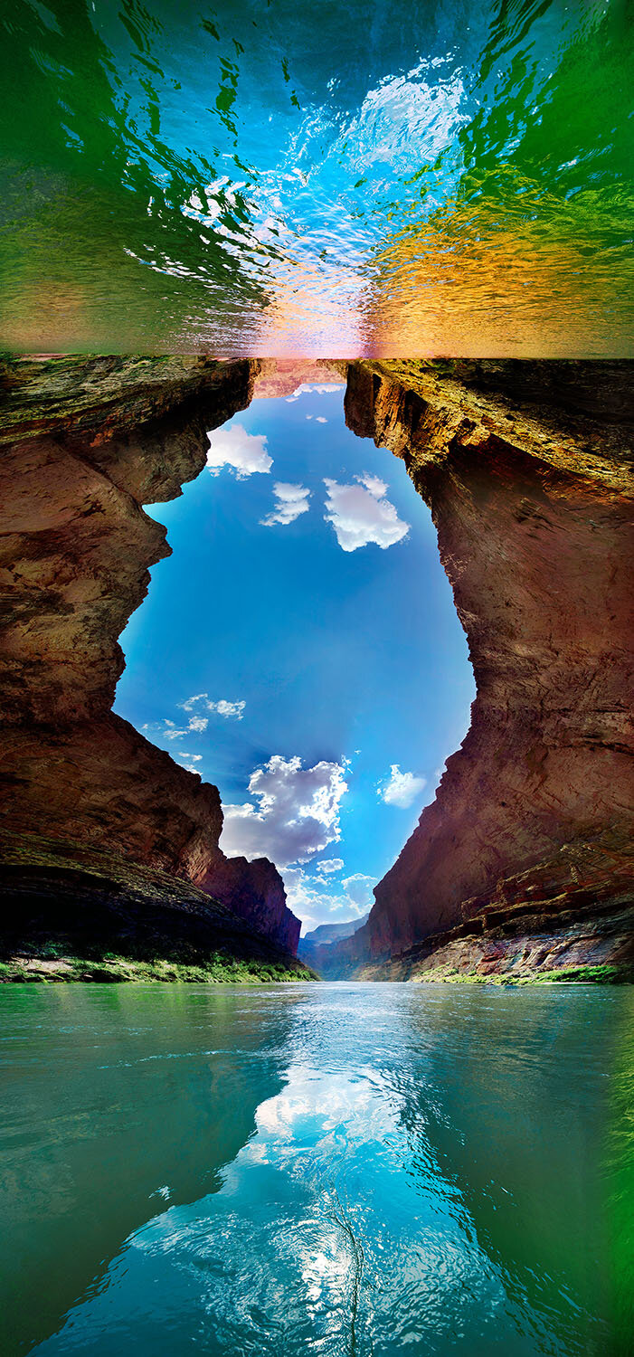 Grand Canyon Upstream and Downstream Vertical Panorama