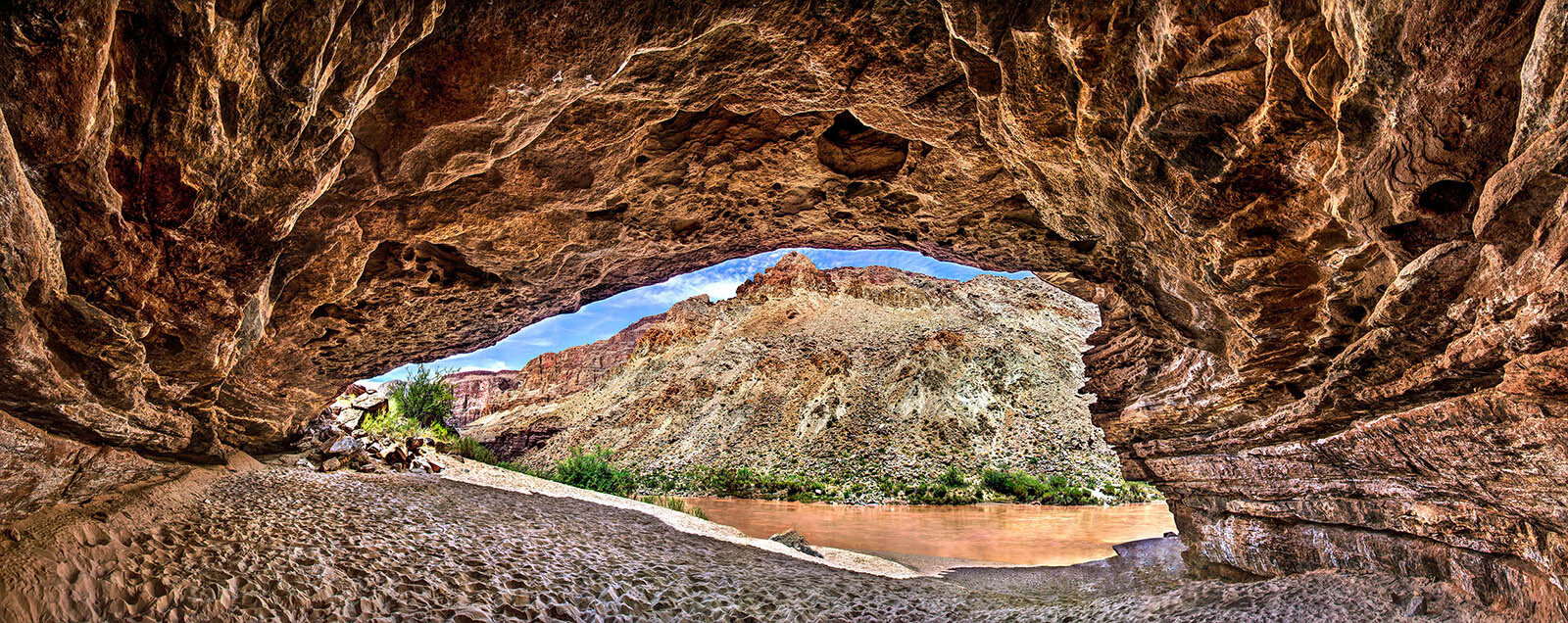 Pancho's Kitchen Panorama, version one, ,Mile 136, Grand Canyon